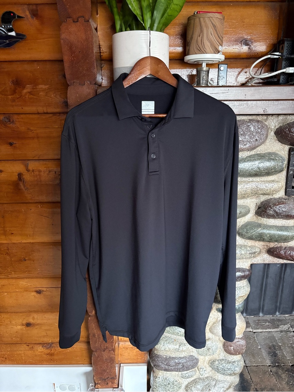 Callaway Black Long-Sleeve Polo - Men's Performance Shirt